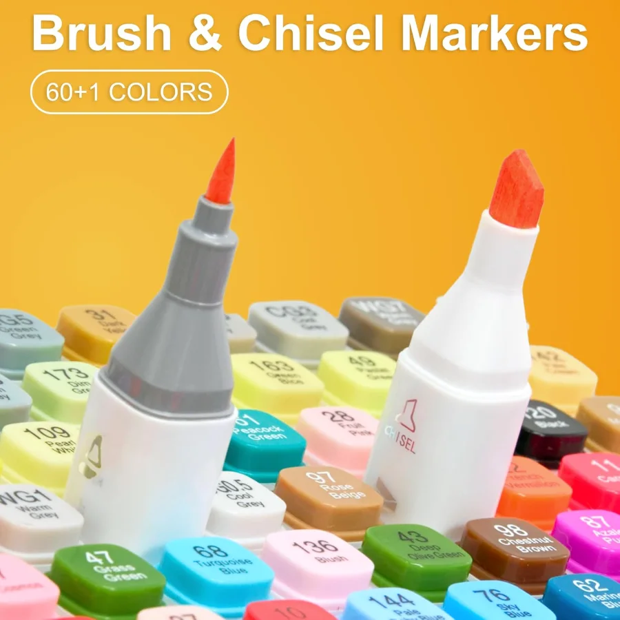 Brush & Chisel Alcohol Markers, detail view