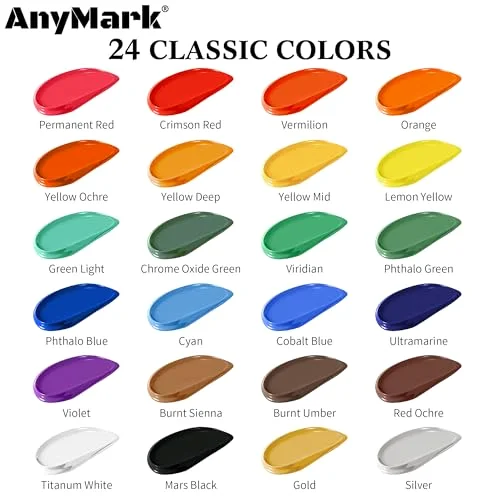 Classic Acrylic Paint Set, detail view