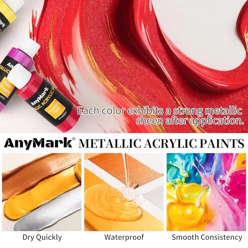 Metallic Acrylic Paint Set, detail view